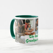 Der beste Opa aller 4 Fotos grün Tasse (Vorderseite Links)