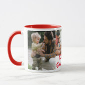 Der beste Opa je 4 Fotos rot Tasse (Links)