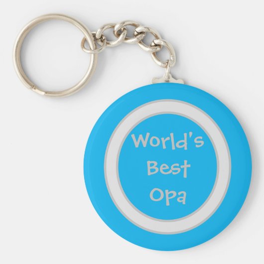 Der beste Opa-Schlüsselanhänger der Welt in Blau u Schlüsselanhänger (Vorne)