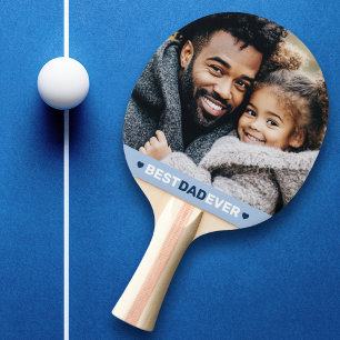 Der beste Papa aller Foto Herz blauer Väter Tag Tischtennis Schläger