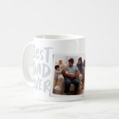 Der beste Papa aller Zeiten blauer Foto Vatertag Kaffeetasse (Vorderseite Links)