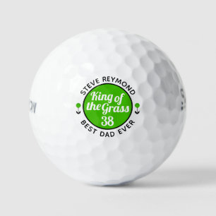 "Der beste Papa aller Zeiten" "Graskönig" grün Golfball