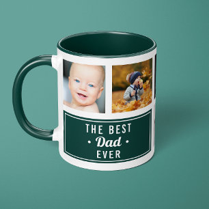 Der beste Papa aller Zeiten Grüne individuelle Fot Tasse