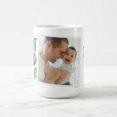 Der beste Papa aller Zeiten, grünes Foto Vatertag Kaffeetasse (Mittel)