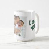 Der beste Papa aller Zeiten, grünes Foto Vatertag Kaffeetasse (VorderseiteRechts)