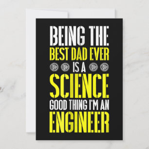 Der beste Papa aller Zeiten ist ein Ingenieur der Dankeskarte
