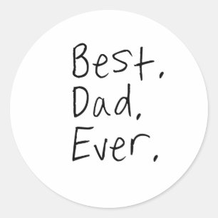 Der beste Papa aller Zeiten. Vatertagsgeschenk Runder Aufkleber