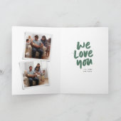 Der beste Papa, der je cooles grünes Foto macht Karte (Innenseite)