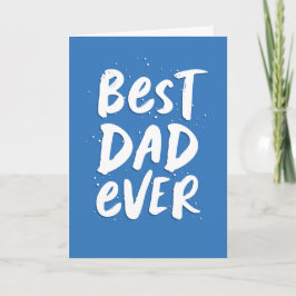 Der beste Papa der je modernen trendigen blauen Va Karte