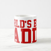Der beste Papa der Red Sports Schriftart World Kaffeetasse (Mittel)