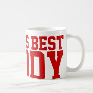 Der beste Papa der Red Sports Schriftart World Kaffeetasse