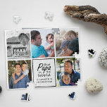 Der beste Papa der Welt - Collage Vatertag Puzzle<br><div class="desc">Feiern Sie Ihren Vater mit dem "Best Papa in the World Foto Collage Vatertag Jigsaw Puzzle"! Dieses einzigartige Puzzle mit einem schwarzen Schriftzeichen-Zitat "Best Papa in the World" um einen schlichten, schwarzen Rahmen herum. Personalisieren Sie es mit den Namen Ihrer Kinder in fett schwarzem Text unter dem Zitat, und passen...</div>