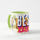 Der beste Papa der Welt, farbenfrohe Tasse (Vorderseite Links)