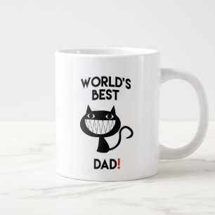 Der beste Papa der Welt! Fun Cat Cartoon Jumbo-Tasse