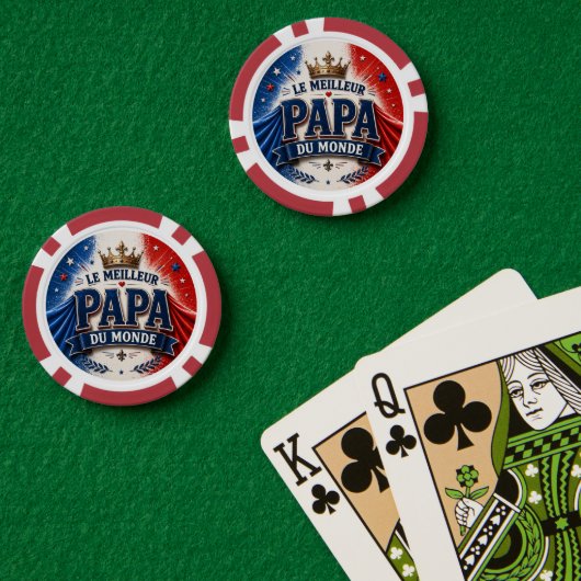 Der beste Papa der Welt Pokerchips (Pokertisch (doppelt))