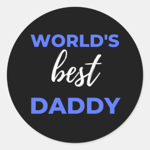 Der beste Papa der Welt Runder Aufkleber
