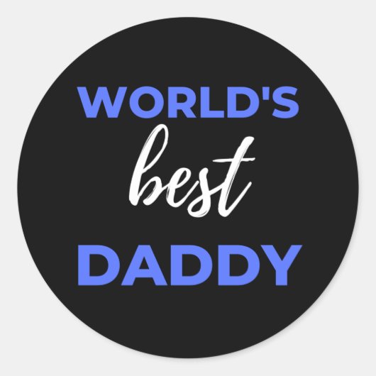 Der beste Papa der Welt Runder Aufkleber (Vorderseite)