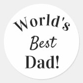 Der beste Papa der Welt! Väter sind heute stilvoll Runder Aufkleber (Vorderseite)