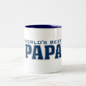Der beste Papa der Welt Zweifarbige Tasse (Mittel)