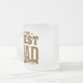 Der beste Papa ever - Vater & Kind Mattglastasse (Vorderseite Links)