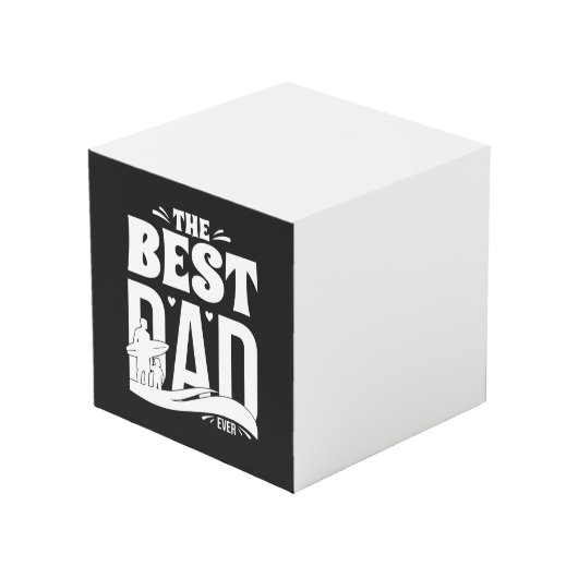 Der beste Papa ever - Vater & Kind Würfel (Vorderseite Schrägansicht)