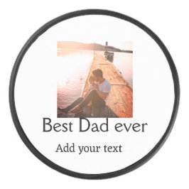 Der beste Papa fügt je Name Bild Väter Tagestext C Eishockey Puck