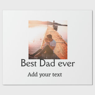 Der beste Papa fügt je Name Bild Väter Tagestext C Geschenkpapier