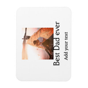 Der beste Papa fügt je Name Bild Väter Tagestext C Magnet
