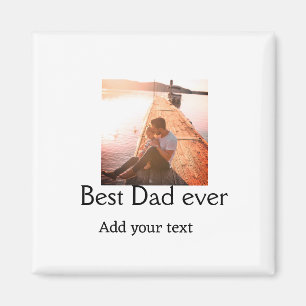 Der beste Papa fügt je Name Bild Väter Tagestext C Magnet
