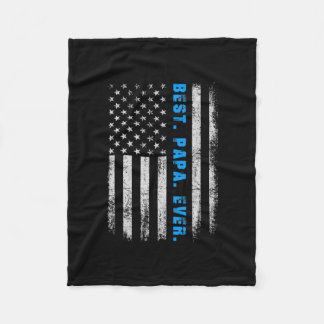 Der beste Papa-je-Amerikanische Flagge Vintager Va Fleecedecke