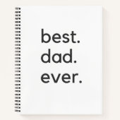 Der beste Papa je dunkel Notizblock (Vorderseite)