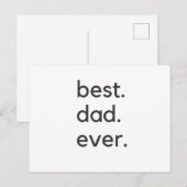 Der beste Papa je dunkel Postkarte (Vorne/Hinten)