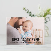 Der beste Papa je Foto Feiertagskarte (Stehend Vorderseite)