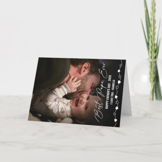 Der beste Papa-je-Foto-Tag Karte (Vorderseite)
