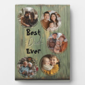 Der beste Papa je mit höllischem Hintergrund Fotoplatte (Vorderseite)