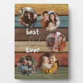 Der beste Papa je mit Holzhintergrund1 Fotoplatte (Vorderseite)