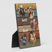 Der beste Papa je mit Holzhintergrund1 Fotoplatte (Seite)