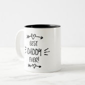 Der beste Papa je Zweifarbige Tasse (Vorderseite Links)