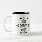 Der beste Papa je Zweifarbige Tasse (Links)
