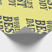 Der beste Papa-Vater-Glitzer der blauen Welt Geschenkpapier (Ecke)