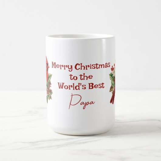 Der beste Papa-Weihnachtsrot-Kardinal der Welt Kaffeetasse (Mittel)