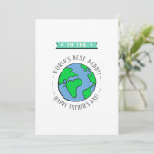 Der beste Papa-Whimsy-Globe-Vater der Welt (Stehend Vorderseite)