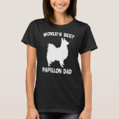 Der beste Papillon-Vater der Welt T-Shirt (Vorderseite)