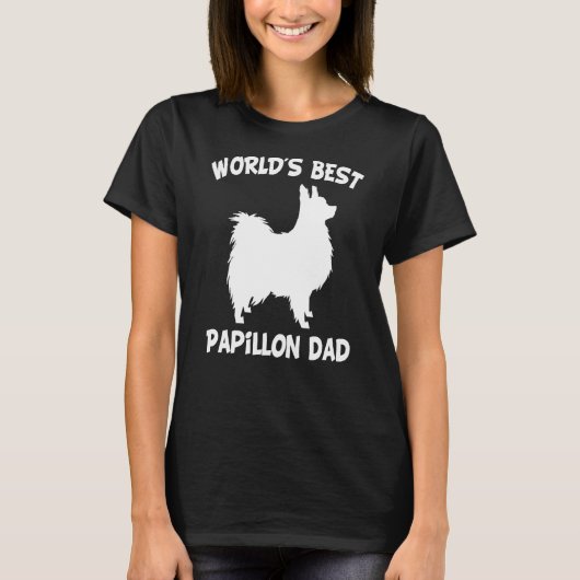 Der beste Papillon-Vater der Welt T-Shirt (Vorderseite)