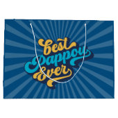 Der beste Pappou aller Zeiten Große Geschenktüte (Rückseite)