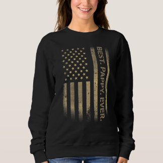 Der beste Pappy je American Usa Grunge Flag Vater Sweatshirt