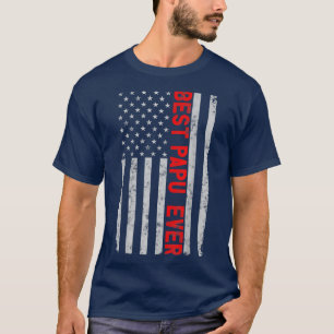 Der beste Papu-je-Funny-Vatertag Vintager Amerikan T-Shirt