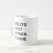Der beste Partner der Welt in der Kaffee-Tasse Kaffeetasse (Vorderseite Links)