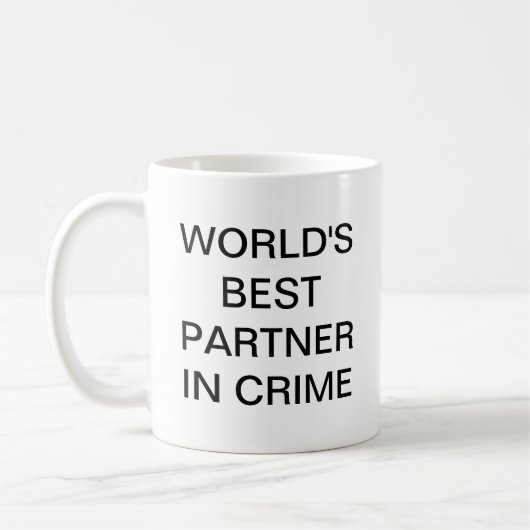 Der beste Partner der Welt in der Kaffee-Tasse Kaffeetasse (Links)