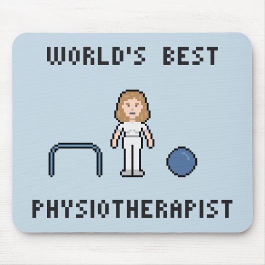 Der beste Physiotherapeut Mousepad 8 Bit-Welt (Vorne)